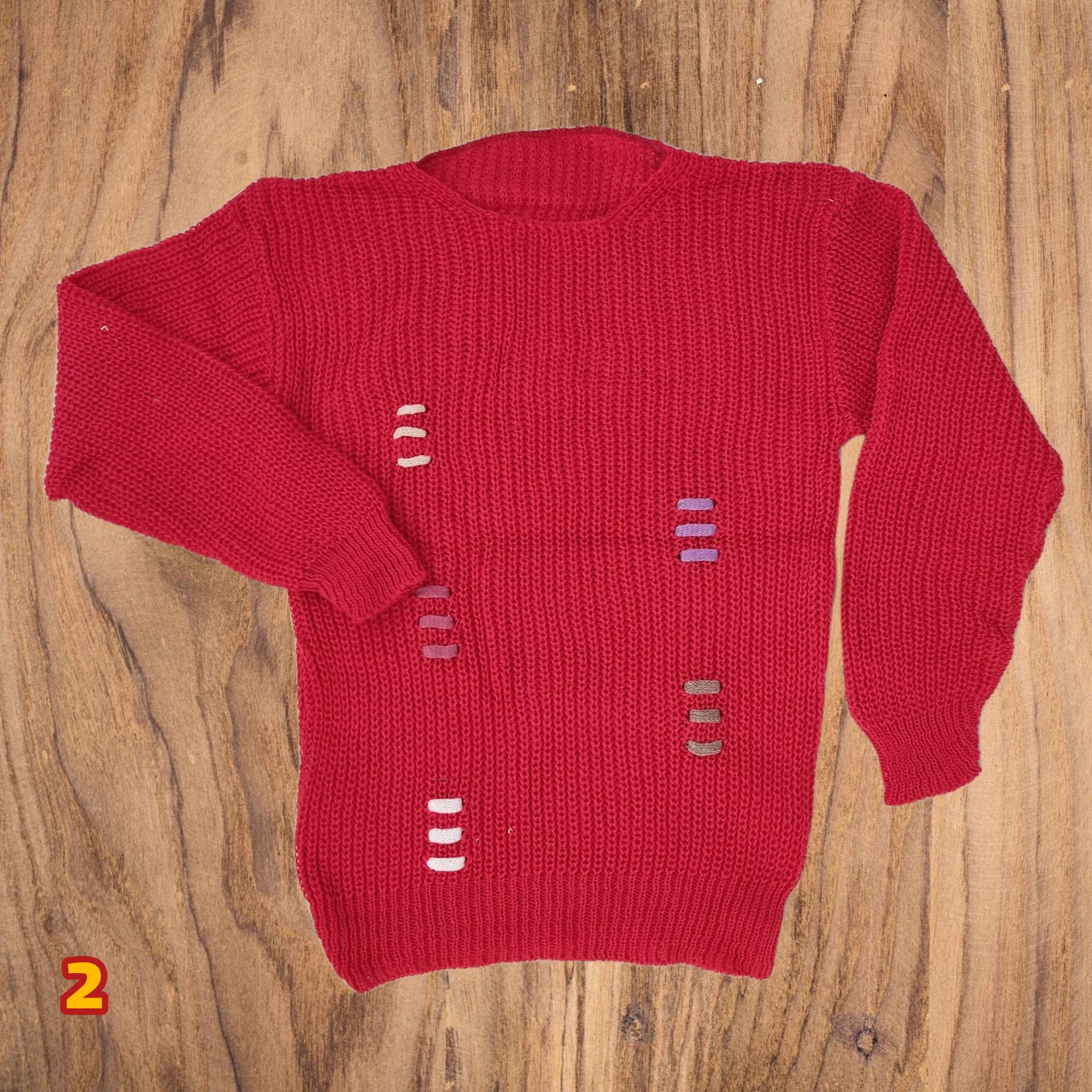 بلوز بافت قلاب دوزی قواره بزرگ لش رنگ بندی