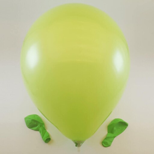 بادکنک سبز روشن فسفری (12 اینچ)  لاتکس ساده استاندارد