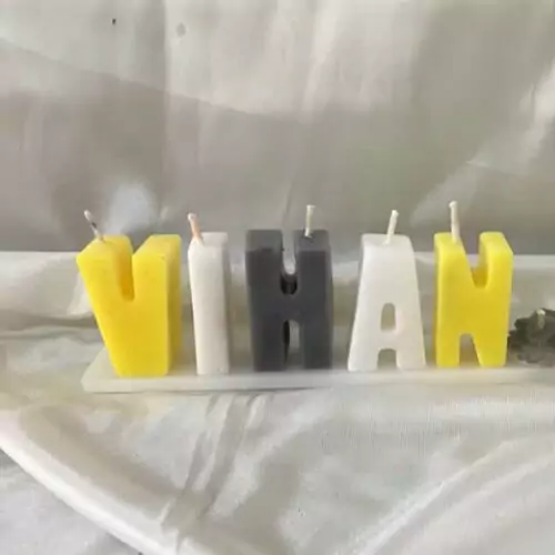 🕯شمع اسم وی‌هان  🎋و  انواع اسم در رنگ های متنوع