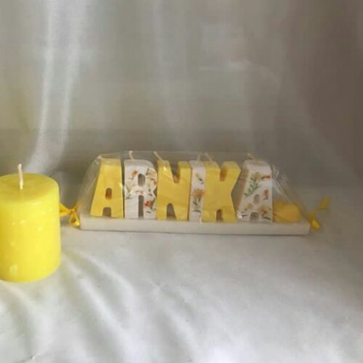 شمع های سه تایی  سِت  با حروف