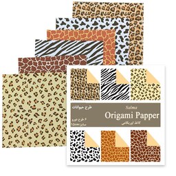 کاغذ اوریگامی و کاردستی سلما طرح حیوانات بسته 48 عددی سایز 15 در 15 سانت 