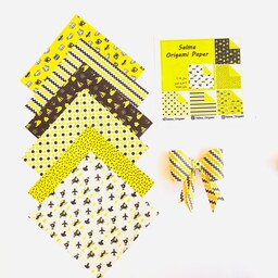 کاغذ اوریگامی و کاردستی سلما طرح زرد بسته 48 عددی سایز 15 در 15 سانتی متر