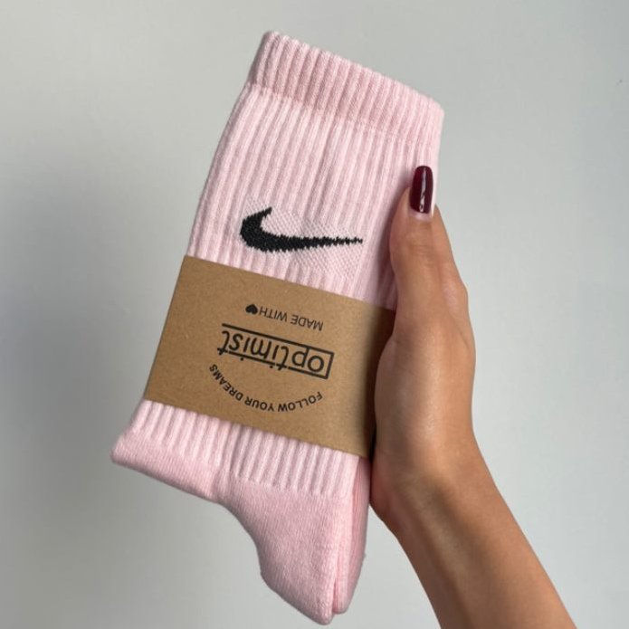 جوراب ساقدار نایک صورتی روشن کش انگلیسی اسپرت فری سایز