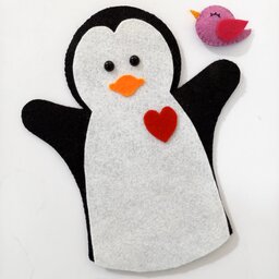 عروسک نمایشی  دستکشی مدل پنگوئن