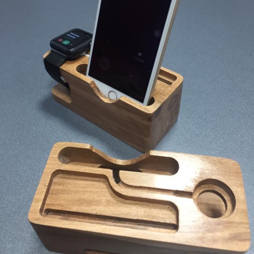 استند نگهدارنده  گوشی همراه و گوشی های اپل جنس چوب راش