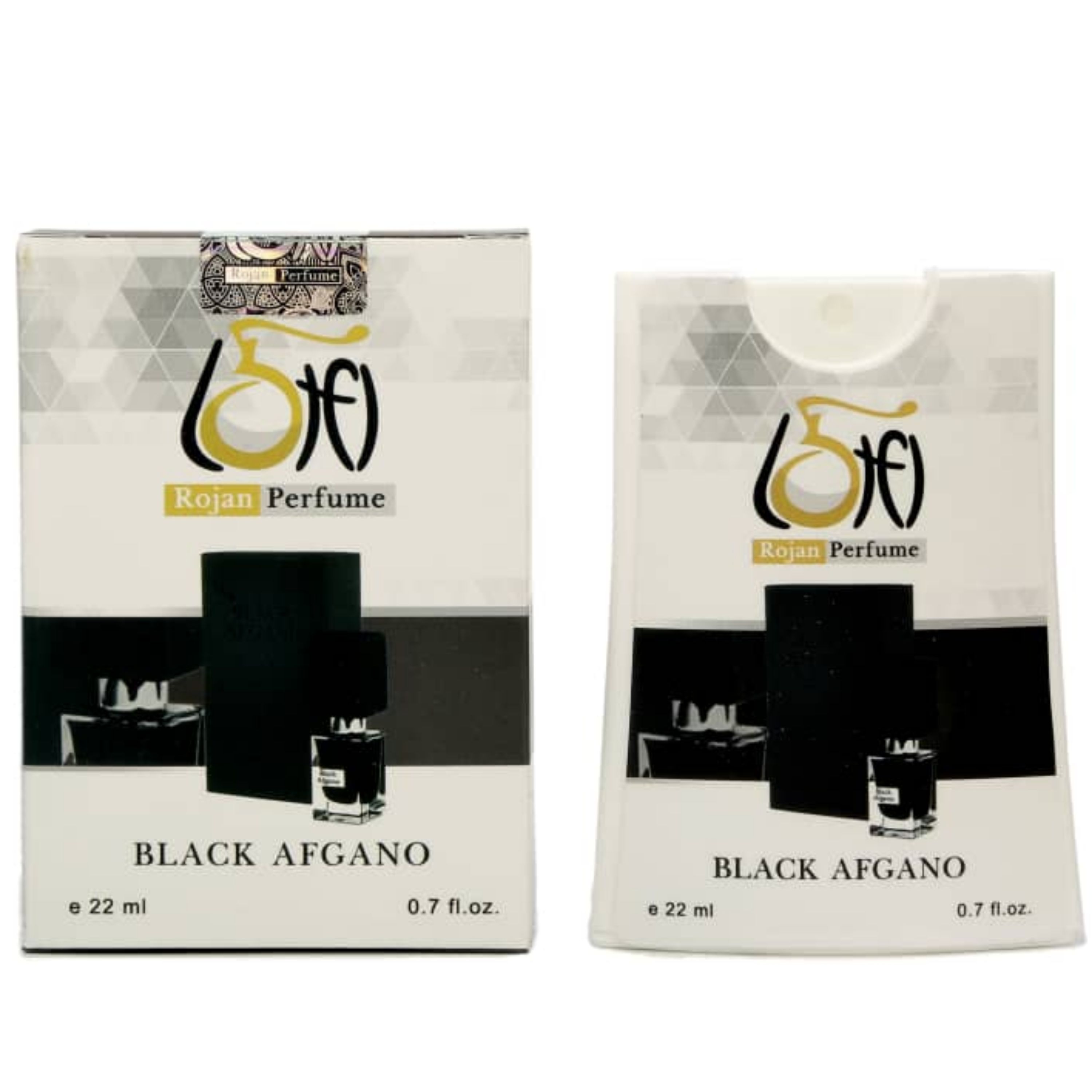 عطر جیبی مردانه روژان مدل بلک افغان