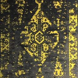 فرش ماشینی 9متری (2.5در3.5)طرح پتینه کد2018 زمینه طوسی زرد