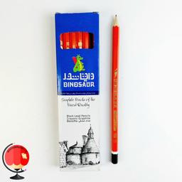 مداد مشکی دایناسور HB  قرمز کد 12310
