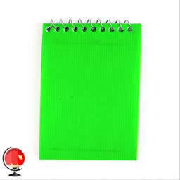 دفترچه یادداشت 50 برگ توان جلد طلقی سیمی کوچک سبز کد 2575
