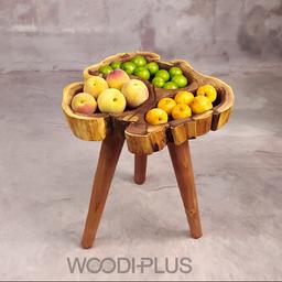 سفارش ساخت میز عسلی اردو خوری چوبی چوب اقاقیا مدل روستیک