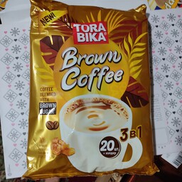 قهوه کافی براون ترابیکا  مالزی اصل 20 ساشه هر عدد 25 گرم تاریخ جدید طعم لذیذ