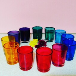شات شیشه ای رنگی کوچک( 5در7 سانت)  (دست 6 عددی)قابل سفارش با رنگ های متنوع بی.ان.اس  B.N.S