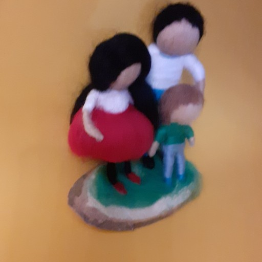 عروسک دستساز خانواده 3 نفره کچه