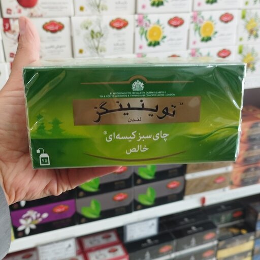 چای سبز کیسه ای خالص توینینگز25عددی