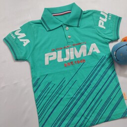 تیشرت یقه دار پسرانه PUMA جنس پنبه سوپر سایز 45 تا 60