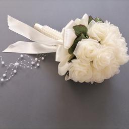 دسته گل عروس حریر خارجی مدل luxury rose شیک و درجه یک