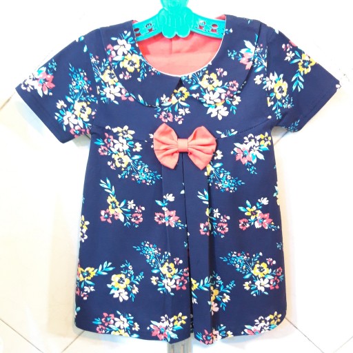 پیراهن پاپیون دخترانه ( مناسب برای سن 2 تا 4 سال )