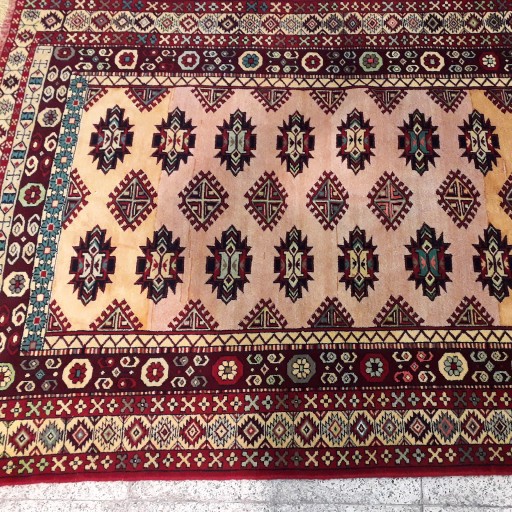 قالیچه دستباف سه متری کف ابریشم گلیم فرش