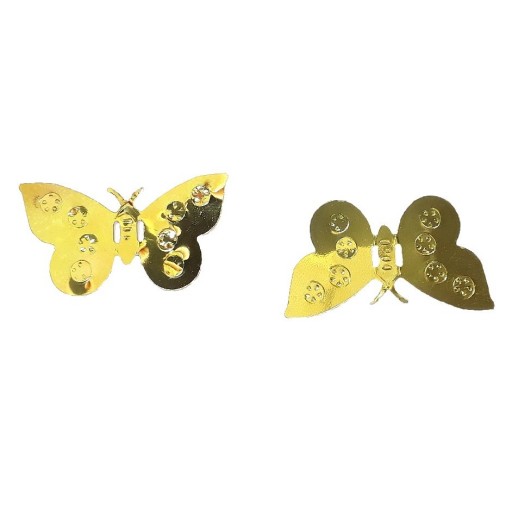 پک پولک طلایی پروانه خالدار به همراه برگ شمشیری و برگ کوچک