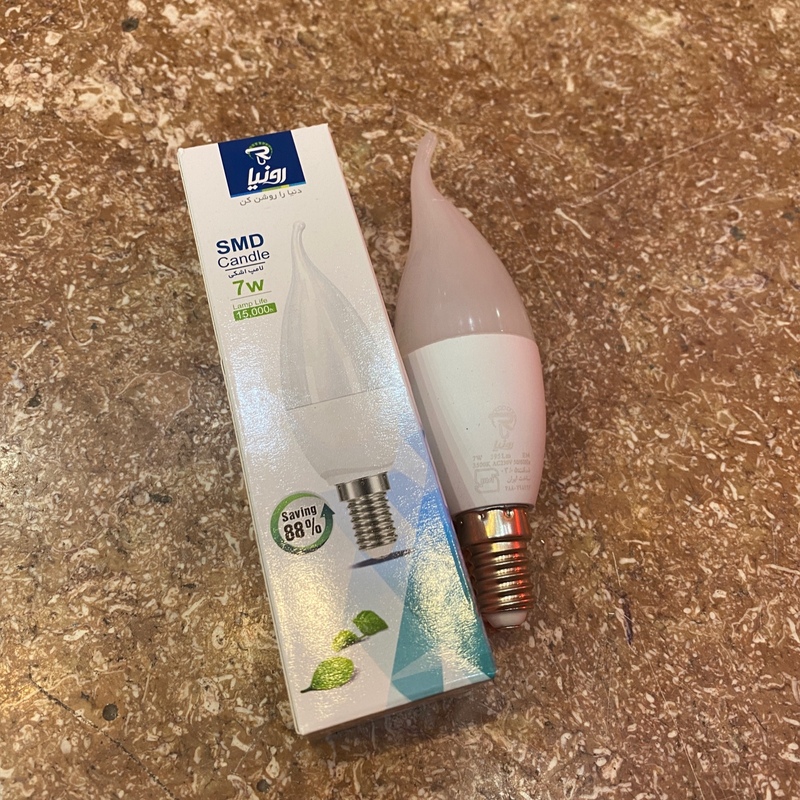 لامپ لوستر 7وات اشکی ضمانت دار کیفیت تضمینی