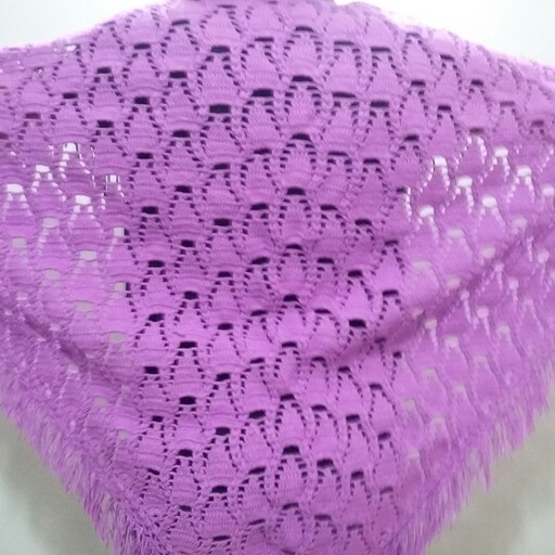 شال رودوشی مثلثی(اشارپ )مدل آناناس قلاب بافی