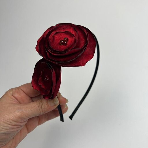 تل مو مجلسی دستساز کفشدوزک دو گل مدل ژاله 