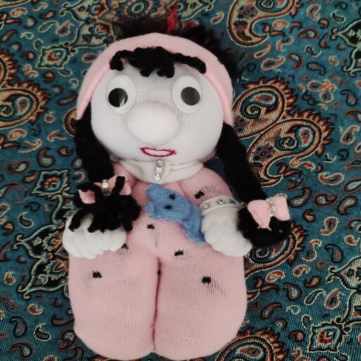 عروسک جورابی سایز کوچک دختربچه مخصوص کودکان