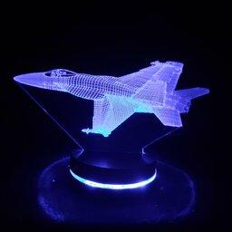 بالبینگ چراغ خواب سه بعدی طرح جت جنگنده