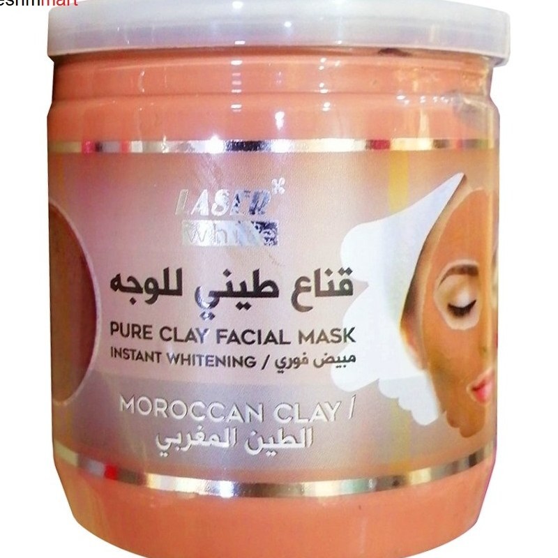 ماسک صورت خاک رس مراکشی لیزر وایت Laser Moroccan Clay وزن 400 گرم