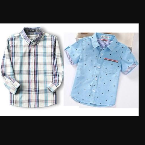 الگوی آماده پیراهن مردانه کودک سایز یک تا 7سال متد تجاری 