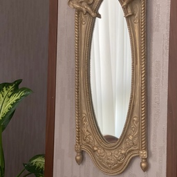 قاب آینه دیواری پتینه کاری شده طرح فرشته 