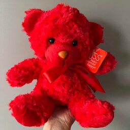 عروسک خرس قرمز سایز 25سانت درجه یک