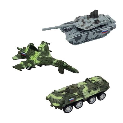 ست اسباب بازی جنگی ارتشی مدل هواپیما و تانک کد 436 مجموعه 3 عددی