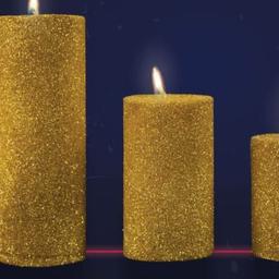 شمع های استوانه ای تزئینی در سه سایز مناسب جهت دکوراسیون و استفاده در جشن ها