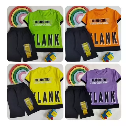 تیشرت شلوارک  پسرانه طرح clank