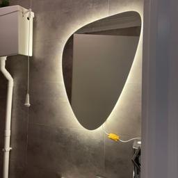 آینه سرویس بهداشتی بکلایت  طرح سنگ