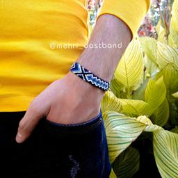 دستبند پسرانه رنگ آبی دستبافت - اکسسوری مهری