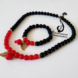  نیم ست انار یلدایی مرواریدی