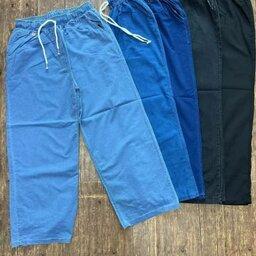 شلوار جین بگ زنانه لی کاغذی  دورنگ آبی پررنگ و سورمه ای در هفت سایز مختلف  