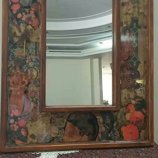آینه چوبی قدی