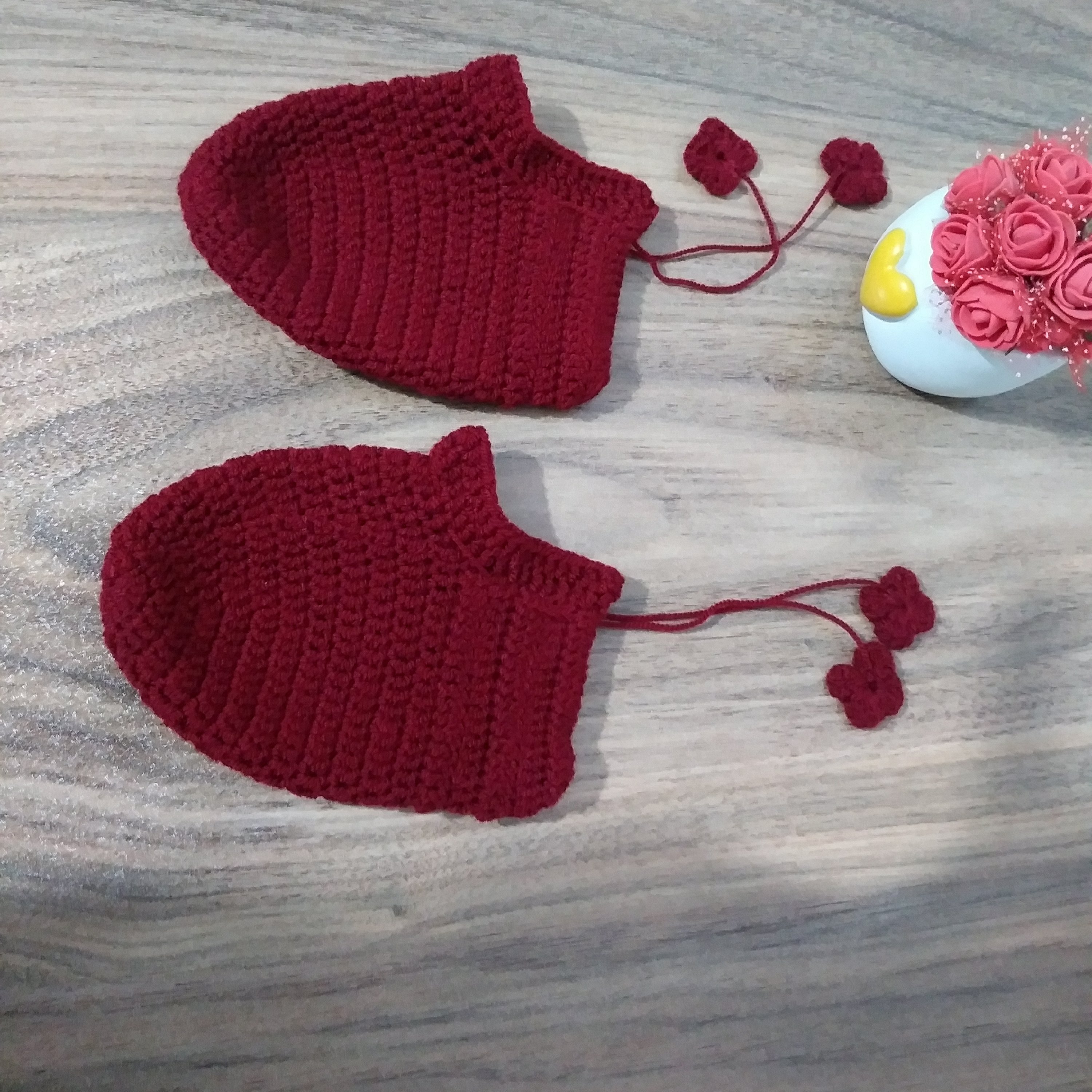 پاپوش بافت مادر و دختر متفاوت بافته شده با کاموای ایرانی ارسال رایگان