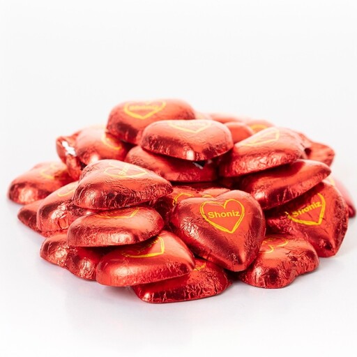 شکلات قلبی قرمز تلخ شونیز 500 گرمی