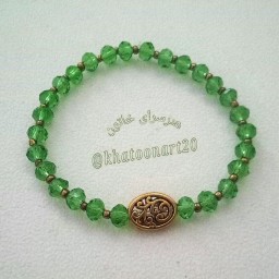 دستبند کریستالی سبز
