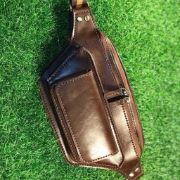 کیف کمری چرم طبیعی مردانه (دستدوز)