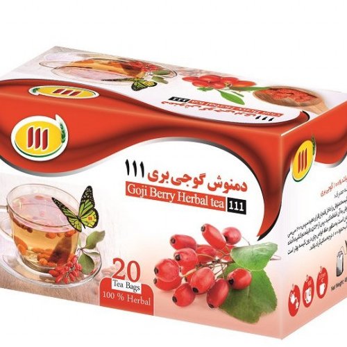 (ارسال رایگان) دمنوش گوجی بری 111( تعداد در کارتن 15 بسته و 1 بسته رایگان)