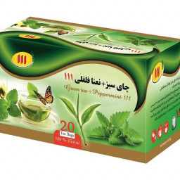 چای سبز نعنا فلفلی 111 ( تعداد در کارتن 15 تا یک بسته رایگان)