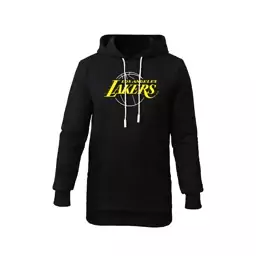 هودی کلاه دار مشکی طرح Lakers  مدل r  4067