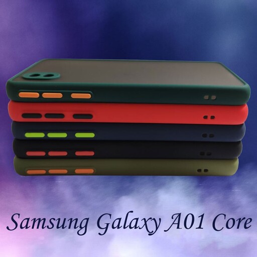 قاب پشت مات محافظ لنز دار مناسب برای گوشی موبایل Samsung Galaxy A01 core-A3 core