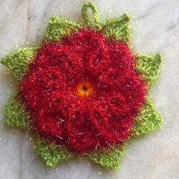 اسکاج گل در رنگهای مختلف زیبا برای تزئین و دستگیره با کاموایی معمولی