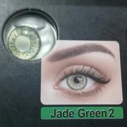 لنز چشم سالیانه سبز 2(JADE GREEN 2 )ساخت کره با مجوز بهداشت واستاندارد اروپا CE  هدیه خرید یک عدد جالنزی